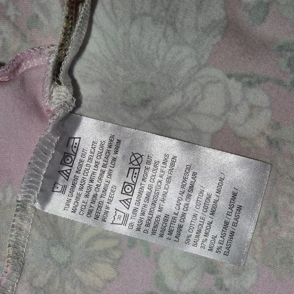 Isaac Mizrahi Live! Cotton Modal Print Knit Open Front Cardigan Pink Floral LARG - Picture 7 of 7